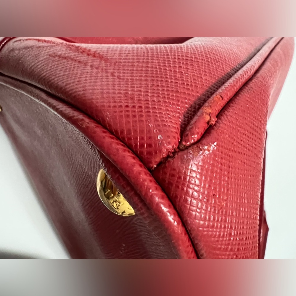 Prada Lux Open Saffiano Leather Tote Bag in Red - Picture 6 of 16